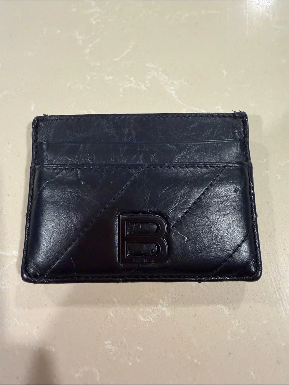 Balenciaga Crush Card Holder Quilted